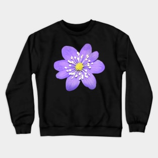 Cute Hepatica Violet Flower Crewneck Sweatshirt